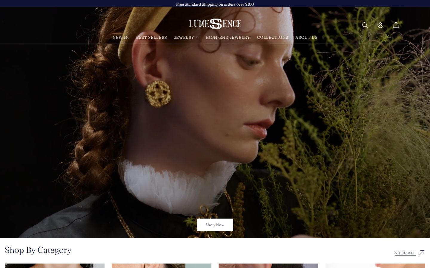Lumessence Shopify jewelry store