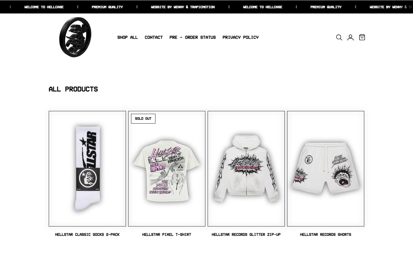Trapic Shopify store
